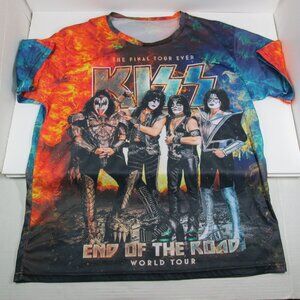 KISS End of The Road World Tour The Final Tour Ever All Over Print T-Shirt Sz XL